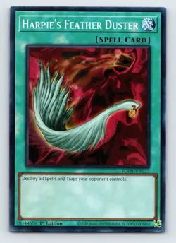 Harpie's Feather Duster EGO1-EN022 Super Rare NM Yu-Gi-Oh! TCG #2 - Image 1