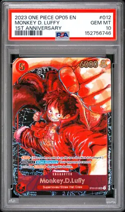 2023 ONE PIECE OP05-AWAKENING OF THE NEW ERA #012 MONKEY D. LUFFY PSA 10 - Image 1
