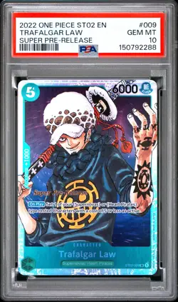 2022 ONE PIECE STARTER DECK ST02-WORST GENERATION #009 TRAFALGAR LAW PSA 10 - Image 1
