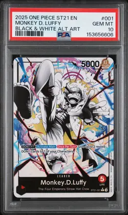 2025 ONE PIECE STARTER DECK ST21-EX GEAR 5 #001 MONKEY D. LUFFY PSA 10 - Image 1