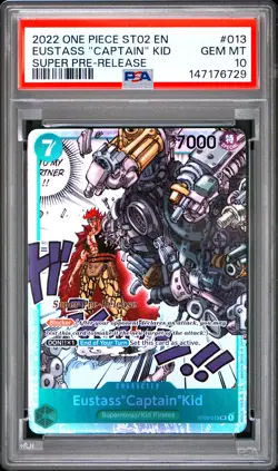 2022 ONE PIECE WORST GENERATION SUPER PRE-RELEASE EUSTASS "CAPTAIN" KID PSA 10 - Image 1
