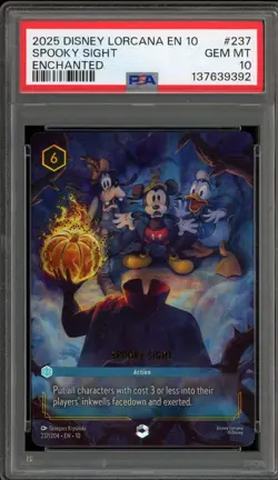 Disney Lorcana Spooky Sight Whispers In the Well Enchanted #237 PSA 10 Gem Mint - Image 1