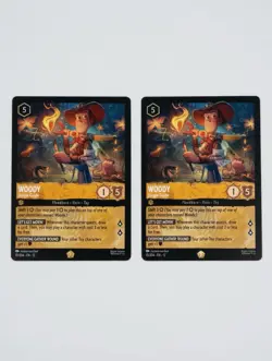 TWO Disney Lorcana Wilds Unknown - Woody Jungle Guide Legendary 15/204 - Image 1