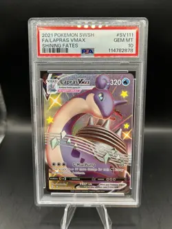 2021 Pokemon SWSH Shining Fates - Lapras Vmax #SV111/SV122 Shiny Vault PSA 10 - Image 1