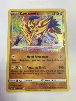 Pokemon TCG Zamazenta Vivid Voltage 102/185 Holo Amazing Rare - Image 1