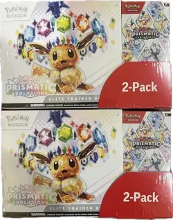 Pokemon TCG Prismatic Evolutions ETB w Booster Bundle - COSTCO - 2-Pack - Sealed - Image 1