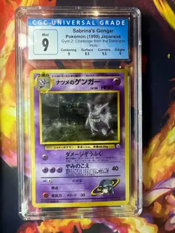 CGC 9 Mint Pokemon Banned Sabrina's Gengar Gym Heroes 94/132 Holo Japanese - Image 1