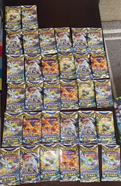 Pokemon TCG Sword and Shield: Brilliant Stars Booster Pack Sealed LOT OF 32 - Image 1