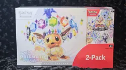 Pokemon TCG Prismatic Evolutions ETB with Booster Costco Bundle 2-Pack Sealed - Image 1