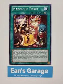 YuGiOh! Madolche Ticket 1st Edition ABYR-EN061 Abyss Rising Common - MN - Image 1