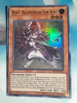 Yugioh Beat, Bladesman Fur Hire Ultra Rare MP19 1st Ed - Image 1