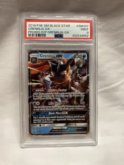 PSA 9 - Pokemon Greninja GX SM197 Holo Black Star Promo Card - Image 1