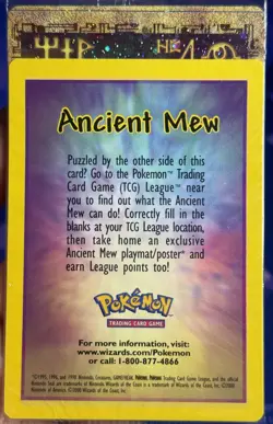 MISCUT Ancient Mew Error ~ Movie Promo ~ Holo Pokemon Card ~ Factory Sealed - Image 2