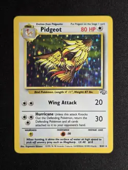 Pidgeot 8/64 HP+ Jungle Holo Rare Vintage WOTC Pokemon card - Image 2