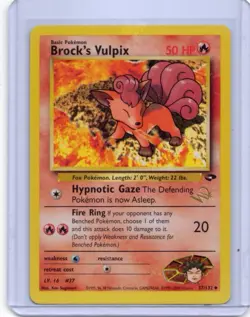 Pokemon Card - Brock’s Vulpix (W Stamp Promo) - 37/132 - Gym Heroes - 2000 - Image 1