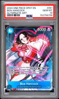 2024 ONE PIECE OP07-500 YEARS IN THE FUTURE ALTERNATE ART BOA HANCOCK PSA 10 - Image 1