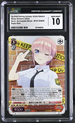 Weiss Schwarz GRADED Actress Ichika Nakano E065S Quintuplets SR 10 CGC - Image 1