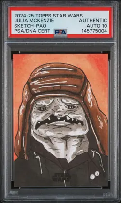 2024-2025 TOPPS STAR WARS SKETCH CARDS JULIA MCKENZIE PSA AUTHENTIC AUTO 10 - Image 1