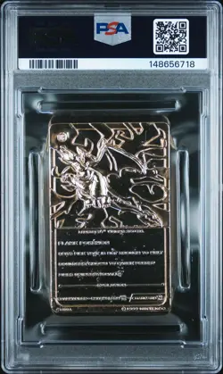 1999 BURGER KING POKEMON GOLD CARDS CHARIZARD PSA 7 - Image 2
