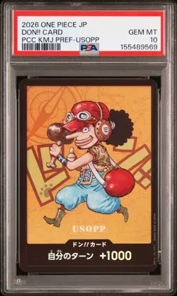 2026 ONE PIECE JAPANESE PREMIUM CARD COLLECTION USOPP DON!! CARD PSA 10 - Image 1