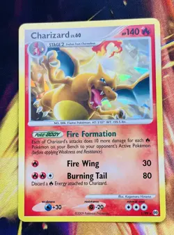 Pokemon TCG Arceus Charizard LV. 60 Cracked Ice Holo 2009 Promo Card 1/99 LP - Image 1