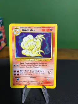 Pokemon Cards - Ninetailes #12/102 - Base set - Holo Rare - Lightly Played - Image 1