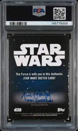 2024-2025 TOPPS STAR WARS SKETCH CARDS TRACI EASTERDAY PSA AUTH DNA AUTO 10 - Image 2