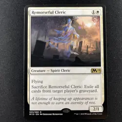 MTG Magic the Gathering Remorseful Cleric (33/333) Core Set 2019 NM - Image 1