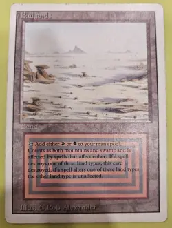 Magic: The Gathering Revised Edition Badlands Dual Lands - Moderately Played - Image 1
