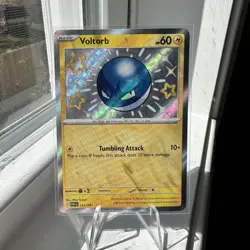 Voltorb Shiny Holo Rare Pokemon Card Paldean Fates 133/091 NM - Image 1
