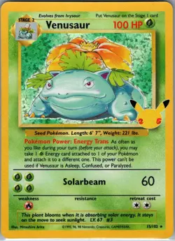 Venusaur 15/102 Celebrations: Classic Collection - Pokemon Card - NM - Image 1