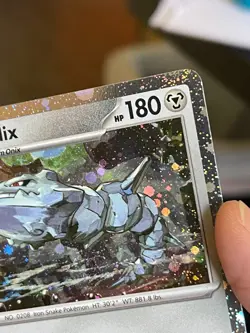 POKEMON STEELIX 125/182 RARE COSMOS HOLO BLEED WITH 2 SWIRLS NM PARADOX RIFT - Image 5