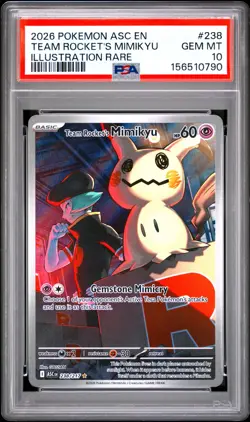 2026 POKEMON ASCENDED HEROES ILLUSTRATION RARE TEAM ROCKET'S MIMIKYU PSA 10 - Image 1