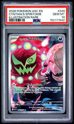 CYNTHIA'S SPIRITOMB Ascended Heroes Illustration Rare #244 PSA 10 Pokemon - Image 1