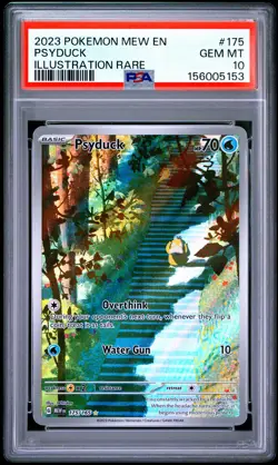 2023 POKEMON MEW EN-151 ILLUSTRATION RARE #175 PSYDUCK PSA 10 - Image 1