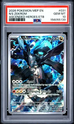 2026 POKEMON ASCENDED HEROES ELITE TRAINER BOX N'S ZEKROM PSA 10 - Image 1