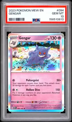 2023 POKEMON MEW EN-151 #094 GENGAR PSA 10 - Image 1