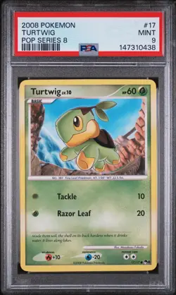 2008-09 POKEMON POP SERIES 8 #17 TURTWIG PSA 9 - Image 1