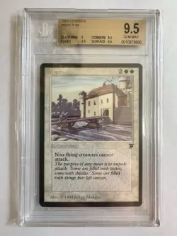 MTG BGS 9.5 Gem Mint ****Moat**** Legends Magic: the Gathering - Image 1