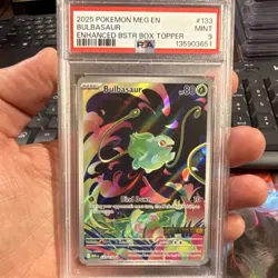 Bulbasaur Pokemon TCG Me01: Mega Evolution 133/132 Illustration Rare Holo PSA 9 - Image 1