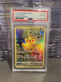 The Pokemon Company Pikachu SWSH: Crown Zenith GG30 Ultra Rare Holo PSA 10 - Image 1