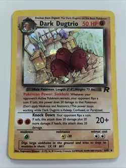 Pokemon TCG Dark Dugtrio 6/82 Team Rocket MP - Image 1