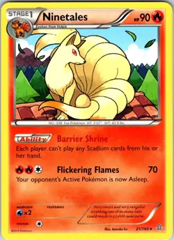 Ninetales 21/160 XY - Primal Clash Pokemon NM Normal - Image 1