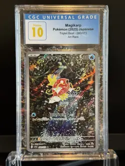 Pokemon CGC Pristine 10 Japanese Magikarp Triplet Beat 080/073 Extended Art - Image 1