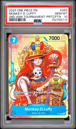 2024 ONE PIECE PROMO 2ND ANNIVERSARY TOURNAMENT MONKEY D. LUFFY PSA 10 - Image 1