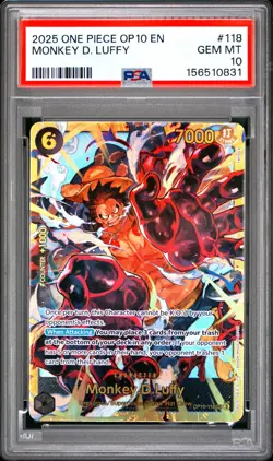 2025 ONE PIECE OP10-ROYAL BLOOD #118 MONKEY D. LUFFY PSA 10 - Image 1