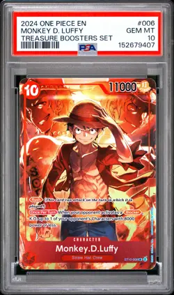 2024 ONE PIECE PROMOS TREASURE BOOSTERS SET #006 MONKEY D. LUFFY PSA 10 - Image 1