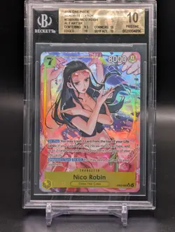 Nico Robin EB03-055 SR Alt Art One Piece BGS 10 Pristine Heroines NM - Image 1