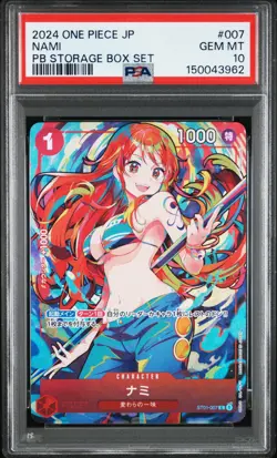 2024 ONE PIECE JAPANESE PREMIUM BOOSTER STORAGE BOX #007 NAMI PSA 10 - Image 1