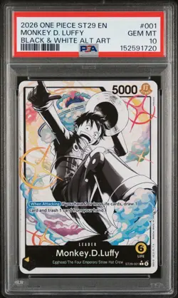 2026 ONE PIECE STARTER DECK ST29-EGGHEAD #001 MONKEY D. LUFFY PSA 10 - Image 1